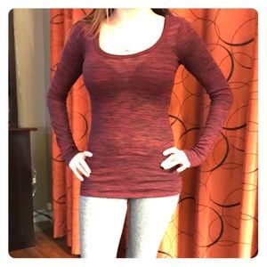 MUDD burgundy long sleeve top